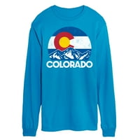 Instant poruka - Retro Colorado Planine zastava - Muška majica s dugim rukavima