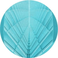 Ahgly Company u zatvorenom okruglom uzorkovima svijetle tirkizne prostirke plave površine, 6 'okruglica