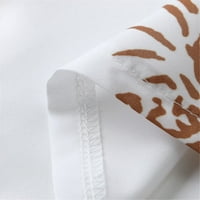Shiusina košulje za žene Ljetni ruffle s kratkim rukavima s kratkim rukavima, pune rublje, pune bagere Dressy majica top kafa