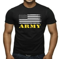 Muška vojska Američka zastava TV Crna majica 2x-velika crna