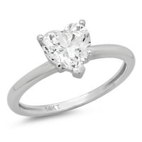 CT Heart Cut originalni kultivirani dijamant SI1-si i-j 18k bijeli zlatni pasijans obećanje vjenčanja