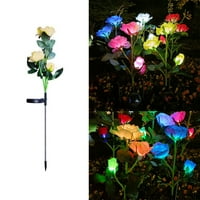 SHLDYBC solarna bašta - solarna vanjska svjetla sa prekrasnim i realističkim cvijećem ruža - promjena