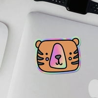 ANGDEST CLUB holografske naljepnice za naljepnice slatke tigra premium vodootporne za laptop telefon