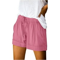 Ženske kratke hlače za ljeto plus veličine Comfy crtež casual elastične džepove struka labave hlače