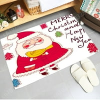 Cartoon Santa Claus Ulazni mat Neklizajući kauč za kavu Stolni tepih Slatka snježna spavaća soba Noćni