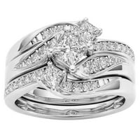 Jophufed prsten okrugli dijamantni vjenčani obljetni poklon pribor za prstenje veličine poklona na klirensu