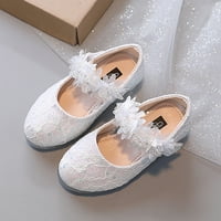 Sandale za bebe Princess Rhinestone Flower Dancing Pearl Jednokrevetne papuče Bijela 3Y-3,5Y