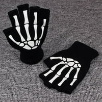 Gotički pleteni crni s bijelim kosturnim kosturim kostima bez rukava na prodaju rukavice Y9Y7