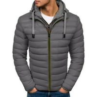 Zimski kaputi za muškarce - puni zip čvrsti anorak vanjski toplog turtleneck dugih rukava, za jesen