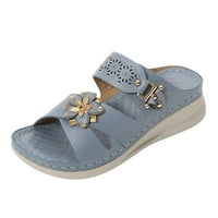 Sanbonepd sandale za žene Ljeto klizanje klinovi plaža Otvorena nožnih prstiju prozračne sandale cvijeće
