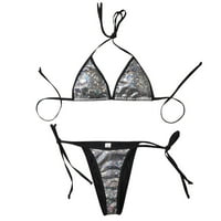 Aaiyomet dva kupaći kostim za žene Soild Print bikinis kupaći kostim push up bikini set dva kupaća kupaća na plaži, a m