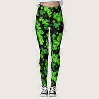 Bacocc gamaše za ženske ženske jastučine dobre sreće zelene hlače ispisuju gamaše hlače za jogu trčeći