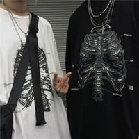 Pikadingnis Muška grunge kostur s kratkim rukavima majica za kratki rukav prevelizirani Goth grafički