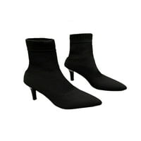 Ymiytan dame čarape čizme visoke pete čizme istaknute prstiju stiletto čizme Business haljina bootie cipele udobnost elastična crna 7,5