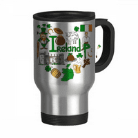 Irska Love Heart Landscap Nacionalna zastava Travel Golping Flip poklopac od nehrđajućeg čelika Cup Tumbler Therch