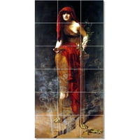 Keramička pločica Mural-John Collier Ženska slika 136. 12,75 W 25.5 H Korištenje 4. 4. Keramičke pločice