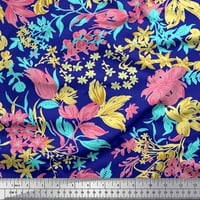 Soimoi viskoza šifon tkanina od lišća i cvjetnog umjetničkog tiskanog tkanine širine