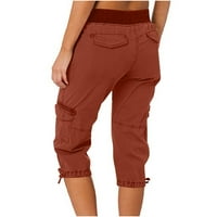Voncos casual pantalone za žene na prodaju - lagana tempija Kontrola labavih pantalona sa džepovima