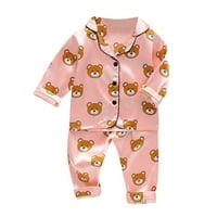 FVWitlyh dječaci pidžamas dječaka odjeća starosna odjeća beba crtana rukava za spavanje medvjed dječaka