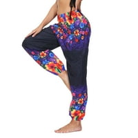 Hlače zlekejiko pantalone casual women yoga baggy modni casual cvjetovi labave hlače
