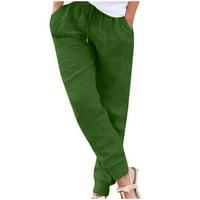 Hlače za žene Trendy Dressy Odjeća Ležerne prilike za ispis Široke hlače za noge Labavi džep harem pantsgreenxxl