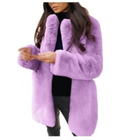 Kaput za žene Ženska zimska topli debeli kaput čvrsti kaput reverska toplinska jakna Cardigan kaput