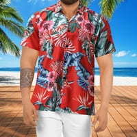 Ulična casual muska košulja Muške proljeće ljeto casual cvjetno havajska plaža tropsko casual gumb niz