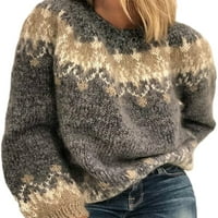Paille dame pletene džempere zimski topli džemper s dugim rukavima Jumper vrhovi pletiva Radni pulover