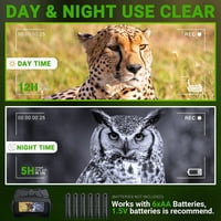 Gume za noćni vid FUNTOP za potpunu tamu, HD digitalna infracrvena noćna vizija dvogled za lov i nadzor,