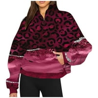 Duks pulover Duksele Ležerne prilike Comfy Fals Modne odjeće Ženska modna Jesen Zimski Leopard Ispiši
