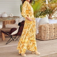Bxinfgsfty dama dugačka haljina udobna boemska casual elegantna labava polovica odjeće za plažu odjeća