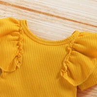 Wassery Summer Baby Outfit Set kratki rukav Tipne majice sa cvjetnim kratkim hlačama + pozabanica za glavu za 0- mjeseca dojenčad