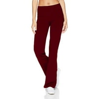 Ženske joge hlače poliesterska ženska casual pune boje tanke labave joge hlače široke noge sportske