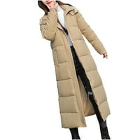 Ženski zimski kaputi, zimska modna žena produljena i zadebljana srednje dužine dolje pamučna jakna