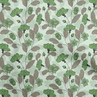 Onuone pamučna kambrična zelena tkanina cvjetna retro tkanina za šivanje tiskane ploče od tiskane sa