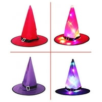 Halloween LED užarena vještica šešira osvijetljenih užarenih vještica režimi bljeskalice za unutarnju,