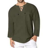 Zlekejiko Long Casual Vintage Spring Top ljetna majica Rukovanje Muška bluza Muška bluza