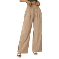 Joga hlače Ležerne prilike pune boje elastične visoke ustanove za žene Moda Slim Fit Workout Trendy