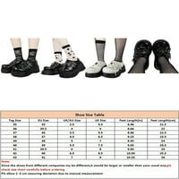 Daeful Womens Lagan čipka punk lolita cipela za cipele modne gotičke kožne cipele jednokratno udobnost Crna patentna koža 7.5