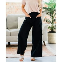 Zermoge ženske hlače na klirensu plus veličina Ženska modna modna boja ljetne casual labave široke pantalone