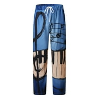 Muške sportske hlače Modni povremeni ispisani posteljini džep čipke hlače Velike veličine hlače