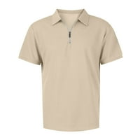 Muška majica Muški ljetni rukavi kratki rukav Slim fit modne prozračne muške golf majice Brown XL