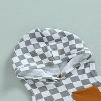 CODUOP TODDLER Baby Boy Summer Outfits Checker tablica Print majica bez rukava i kratke hlače