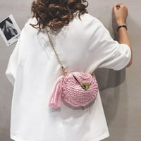 Toyella ručno rađena vunena torba za djevojčice jednoj ramena dijagonalna ružičasta