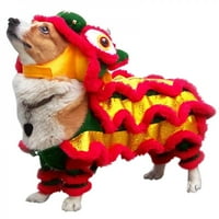 Shengshi Halloween Funny za pse odjeću Novogodišnji kućni ljubimac Kineski kostim Dragon Dance Lion