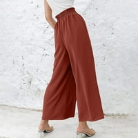 HHEI_K Women plus veličine pune boje casual labave hlače yoga hlače Žene pantalone posteljine za žene