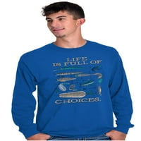 Ribarstveni život Humor smiješan ribolov majica s dugim rukavima Muškarci Žene Brisco Marke 3x