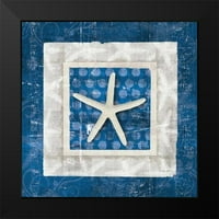Aldrich, Belinda Crni moderni uokvireni muzej Art Print pod nazivom - Morska školjka IV na plavoj