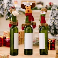Moćna vinska boca od vina santa claus snjegovinski jeleni crtani distribilni ručno rađeni blagovaonici