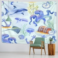 Odštampana cvjetna tapiserija Tkanina visi tapise za zidove visine za dom, spavaća soba, radno mjesto, spavaonica ili apartman za ljubitelje umjetnosti